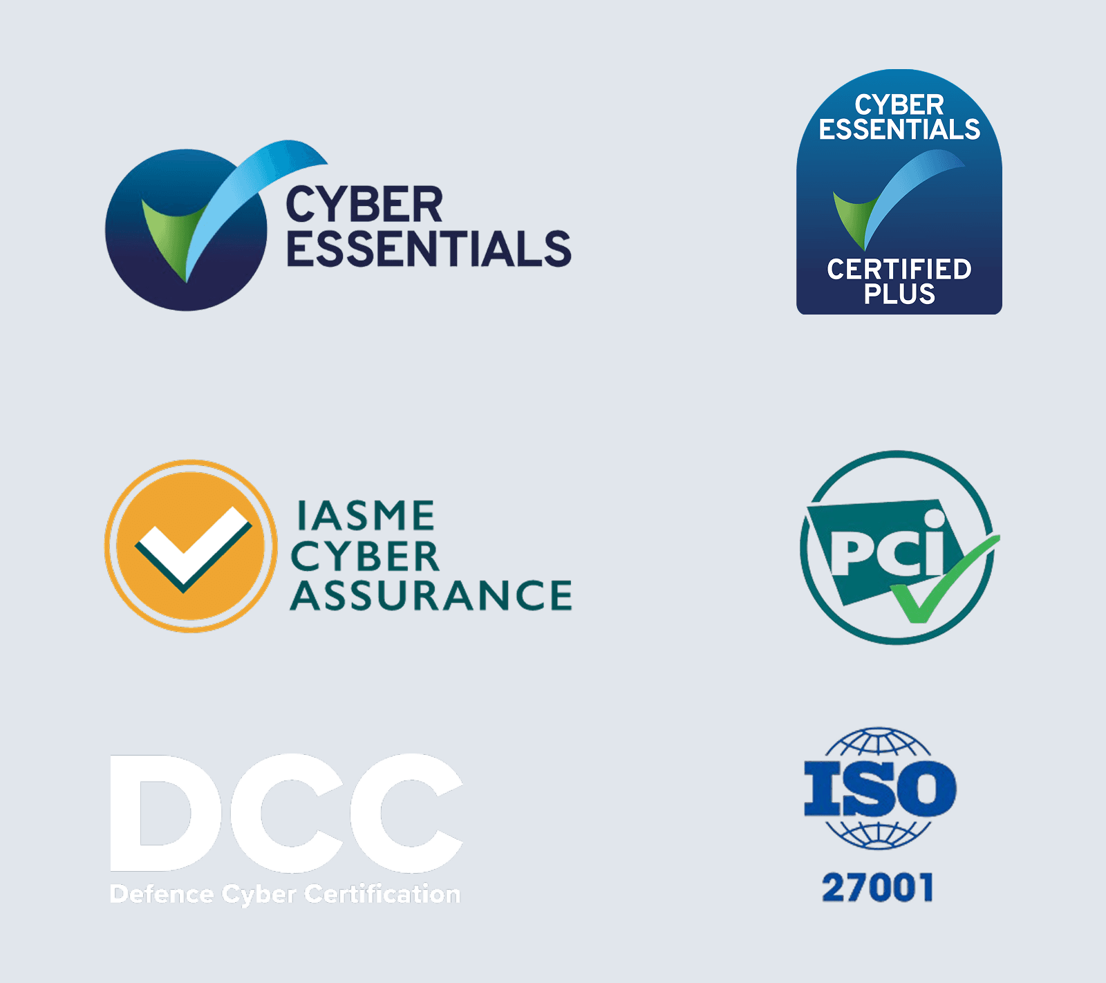 All certification logos